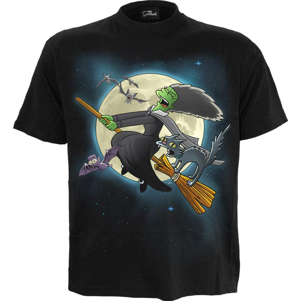 Spiral The Simpsons - Marge Witch Unisex T-shirt - Black